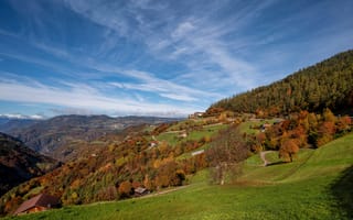 Картинка Альпы, Италия, осенние, Природа, Пейзаж, альп, Tyrol, гора, Осень, Горы, Небо, South