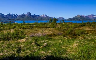 Обои Норвегия, Vesteralen, Горы, Природа, гора