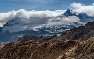 Картинка Альпы, Швейцария, альп, гора, Ticino, Природа, Скала, облако, облачно, Утес, скале, Горы, скалы, Облака