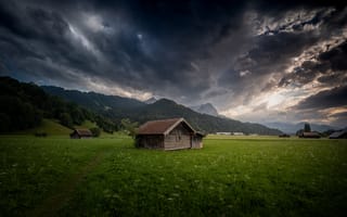 Картинка Бавария, Альпы, альп, Германия, Garmisch-Partenkirchen, Горы, Облака, облачно, Природа, гора, облако
