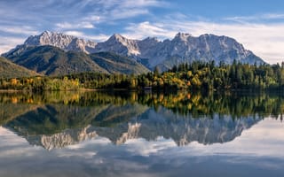 Картинка Бавария, альп, Горы, Осень, Karwendel, гора, осенние, Германия, Альпы, Природа
