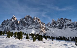 Картинка Италия, Odle, Dolomites, Природа, Горы, скале, Утес, снеге, гора, снегу, скалы, снега, Скала, Снег