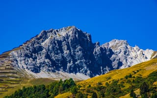 Картинка Швейцария, Graubünden, Горы, гора, Небо, Утес, Скала, Природа, скале, скалы