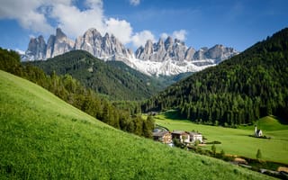 Картинка Альпы, Италия, гора, Dolomites, альп, Природа, Луга, Горы