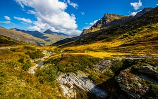 Картинка альп, Швейцария, облачно, облако, гора, Природа, Graubünden, Альпы, Облака, Горы