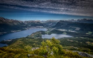 Обои Норвегия, Helgehornet, Облака, гора, Природа, Горы, облако, облачно, Пейзаж