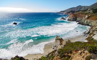 Картинка калифорнии, штаты, Побережье, америка, Калифорния, берег, Океан, США, Природа