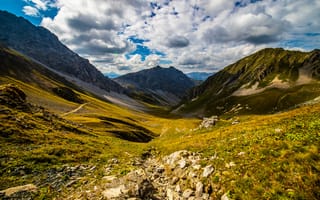 Картинка Альпы, Швейцария, Graubünden, Облака, альп, облако, облачно, гора, Природа, Горы