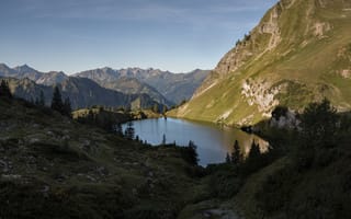 Картинка альп, Германия, Природа, Альпы, гора, Озеро, Bergsee, Mecklenburg-Vorpommern, Горы
