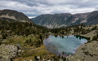 Картинка Андорра, Vall, del, Madriu-Perafita-Claror, Озеро, парк, гора, Природа, Парки, Горы