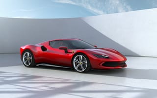 Картинка Феррари, 296, Автомобили, Ferrari, (F171), 2022, красная, Красный, авто, красных, машина, красные, Металлик, GTB, машины, автомобиль