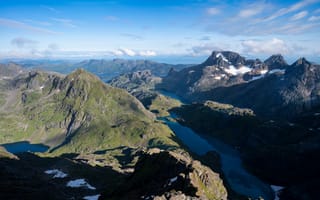 Обои Лофотенские, острова, Природа, гора, Trollfjord, Норвегия, Фьорд, Горы