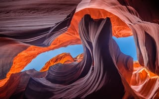 Картинка америка, Antelope, Каньон, каньоны, Canyon, Arizona, США, Скала, Утес, штаты, скале, скалы, Природа, каньона