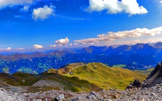 Картинка альп, Швейцария, Горы, панорамная, Альпы, Graubünden, облако, Природа, гора, Небо, Панорама, облачно, Облака