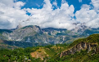 Картинка Arslanbob, Kyrgyzstan, Горы, Природа, облако, облачно, гора, Облака, Пейзаж