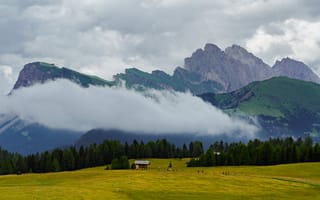 Картинка альп, Италия, гора, Природа, Adige, Облака, Альпы, Trentino-Alto, Горы, облачно, облако