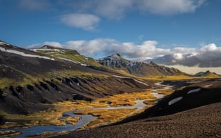 Картинка Исландия, Fjallabak, Парки, Природа, Горы, Пейзаж, парк, гора