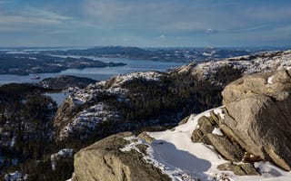Картинка Норвегия, Hordaland, Природа, Скала, скале, гора, Фьорд, Утес, Горы, скалы