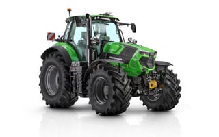 Картинка трактора, Deutz-Fahr, Трактор, зеленая, TTV, --, зеленые, зеленых, белом, Зеленый, 6190, белым, фоном, тракторы, фоне, Agrotron, 2016, Белый