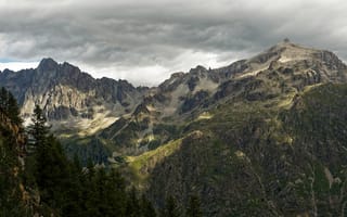 Картинка Альпы, Франция, альп, Облака, облачно, Горы, гора, Andrieux, облако, Природа, Les