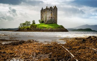 Картинка Шотландия, Castle, Природа, замок, Замки, Остров, Stalker