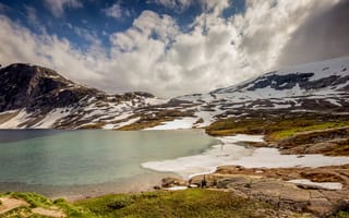 Картинка Норвегия, Горы, облако, облачно, Природа, Облака, гора