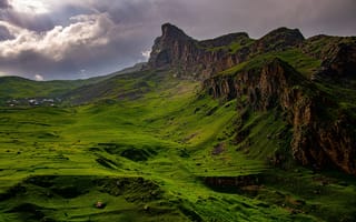 Картинка Quba, Azerbaijan, гора, Горы, облако, Скала, скалы, Облака, Утес, скале, Природа, облачно