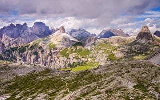 Картинка Альпы, Италия, облако, Природа, Dolomites, облачно, гора, альп, Горы, Облака
