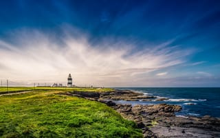 Картинка Ирландия, Wexford, Маяки, маяк, берег, Море, Побережье, Природа