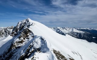 Картинка Андорра, Pic, Blanca, снега, снегу, de, снеге, la, Горы, Font, гора, Природа, Снег