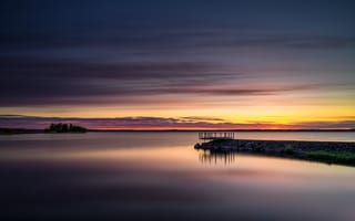 Картинка Швеция, Östergötland, Рассветы, Озеро, закаты, рассвет, Утро, закат, Природа
