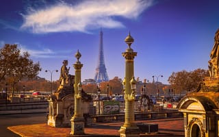 Картинка Париж, Эйфелева, Города, париже, Франция, башня, город