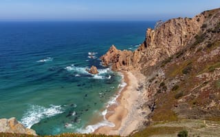 Картинка Португалия, Cabo, Скала, берег, Побережье, Утес, скалы, Di, Природа, скале, 