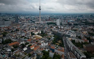 Картинка Берлин, Германия, Сверху, Здания, Дома, Города, город