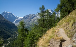 Картинка альп, Швейцария, гора, Valais, Тропа, тропы, Природа, Альпы, Горы, тропинка