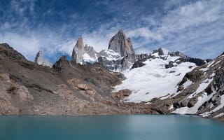Картинка Аргентина, Fitz, Озеро, Природа, гора, Горы, Roy
