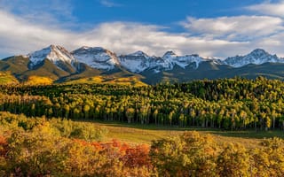 Картинка США, Colorado, Горы, осенние, гора, америка, Природа, Осень, штаты