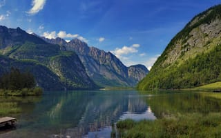 Картинка альп, Германия, Горы, Природа, Озеро, Альпы, Königsee, панорамная, Панорама, гора