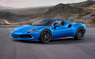 Картинка Ferrari, 296, Феррари, GTS, Синий, машина, машины, синих, (F171), 2022, синие, Металлик, автомобиль, Родстер, синяя, Автомобили, авто