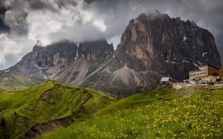 Картинка Альпы, Италия, Горы, Dolomites, скалы, скале, гора, Природа, Утес, Скала, альп