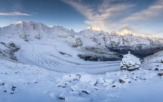 Картинка Альпы, Швейцария, Diavolezza, Природа, альп, снега, Снег, снеге, снегу, Горы, гора