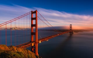 Картинка Сан-Франциско, США, bridge, америка, город, Мосты, мост, golden, Города, штаты