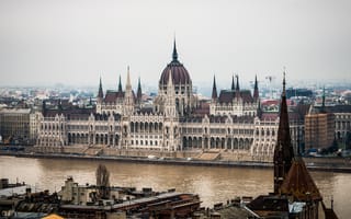 Картинка Будапешт, Венгрия, речка, город, Реки, Здания, река, Города, Дома