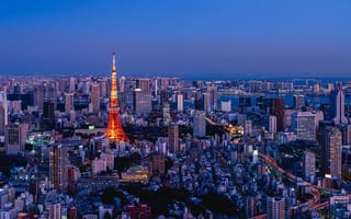 Картинка Токио, Япония, Башня, Здания, Города, город, Дома, башни