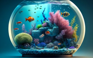 Картинка Рыбы, Кораллы, аквариум, животное, Животные