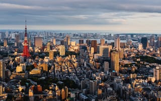Картинка Токио, Япония, Дома, Башня, башни, Города, город, Здания