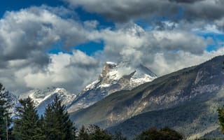 Картинка альп, Италия, Альпы, гора, Природа, облако, Горы, облачно, Dolomites, Облака