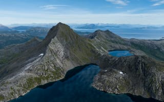 Картинка Норвегия, Горы, Природа, Сверху, гора, Озеро