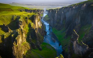 Картинка Исландия, гора, Каньон, каньоны, Горы, каньона, Природа