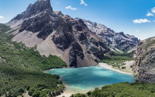 Картинка Аргентина, Patagonia, гора, скале, скалы, Горы, Утес, Природа, Скала, Озеро